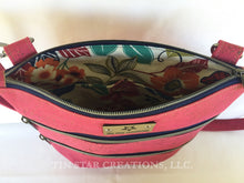 Fuchsia Cork Triple Zip Bag